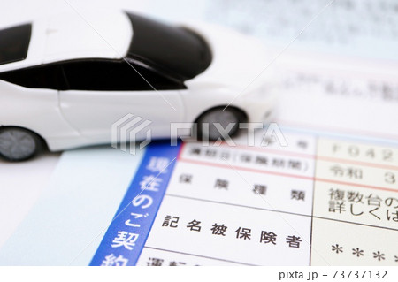 自動車保険の契約に関する書類 73737132