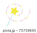 Magic wand with multicolored stars tail 73739695