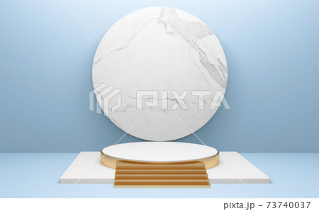 Cyan abstract on podium geometric for Product presentation. 3D rendering Cyan abstract on podium geometric for Product presentation. 3D rendering 73740037