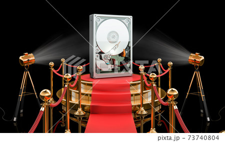 Podium with HDD, 3D rendering 73740804