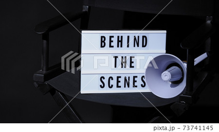 Behind the scenes letterboard text on Lightbox or Cinema Light box. 73741145