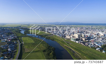 《青森県》五所川原市　空撮 73743687