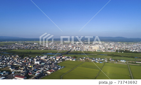 《青森県》五所川原市　空撮 73743692