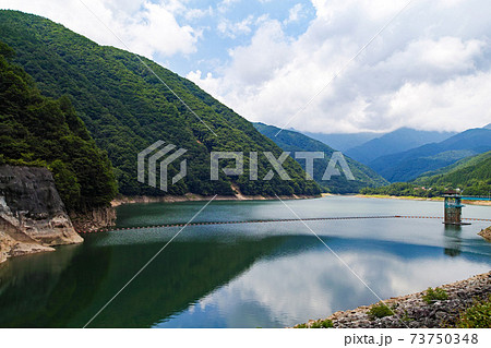 山梨県/ 夏の広瀬ダム・広瀬湖 山梨県/ 夏の広瀬ダム・広瀬湖 73750348
