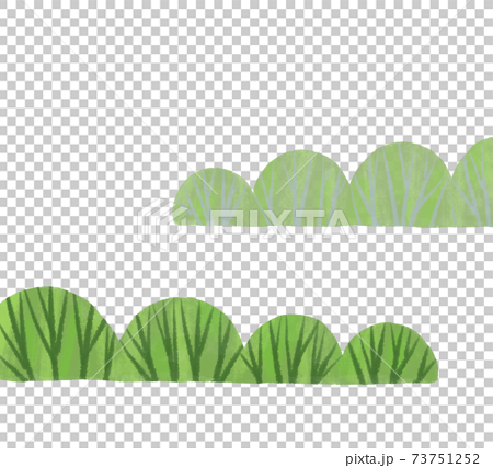 草の茂みのイラストのイラスト素材