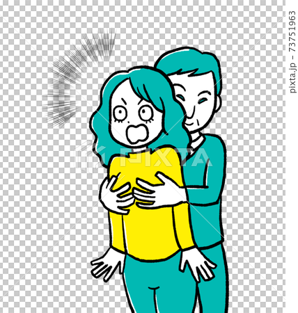 わいせつ　セクハラのイラスト 73751963