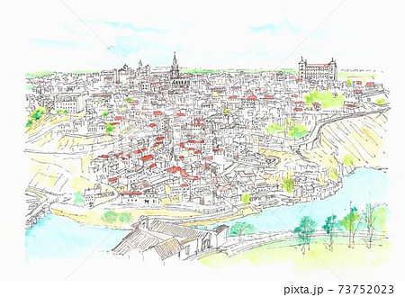 世界遺産の街並み・スペイン・トレド 73752023