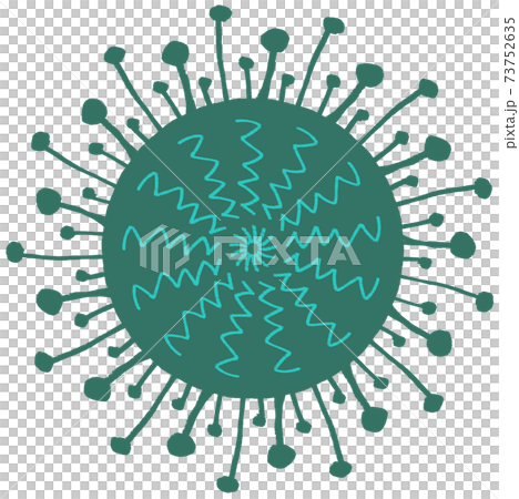 Image material of viruses and aerosols with green round protrusions Image material of viruses and aerosols with green round protrusions 73752635