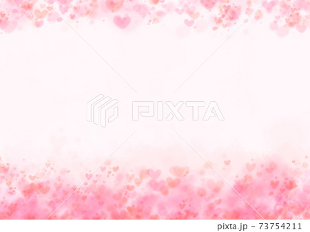 広報 チラシ 見出しやアイキャッチにも使えるふわふわのハート背景 横サイズ のイラスト素材