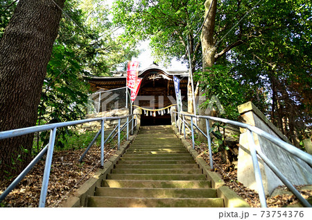 パワースポット 埼玉県行田市前玉神社の拝殿の写真素材