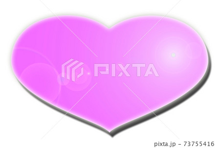 立体ハートのベクターアイコン 紫色のイラスト素材