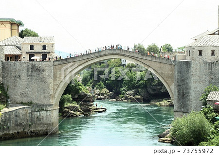 モスタルの橋 ボスニア・ヘルツェゴビナの世界遺産 モスタルの橋 ボスニア・ヘルツェゴビナの世界遺産 73755972