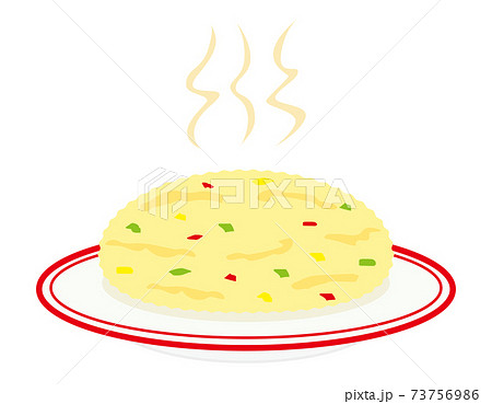 炒飯のベクターイラスト 中華料理のイラスト素材