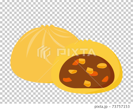 Vector illustration of Chinese steamed bun Curry steamed bun Vector illustration of Chinese steamed bun Curry steamed bun 73757153