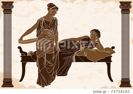 Vector Greek women. 73758192
