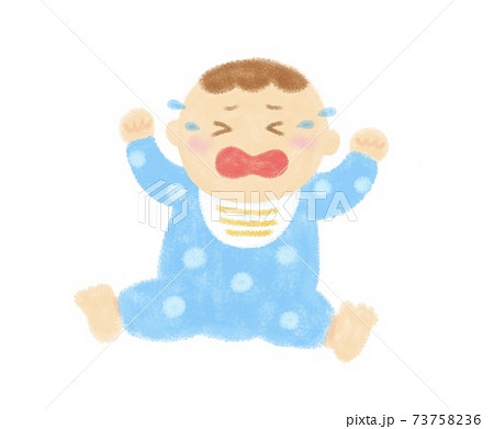 赤ちゃんの泣いているイラストのイラスト素材