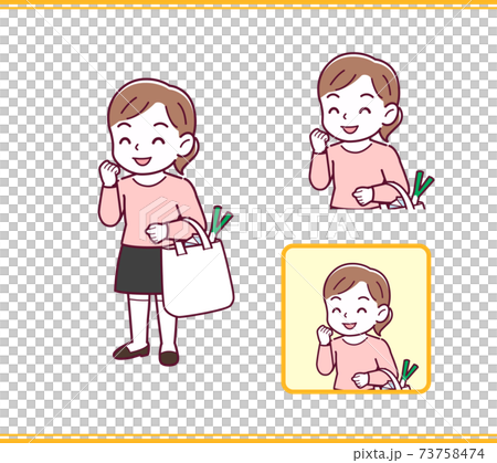 ピンクの服を着た女の子 73758474