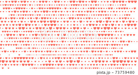 Striped background of different hearts red or coral color. Background with Valentines day, wrapping. 73759480