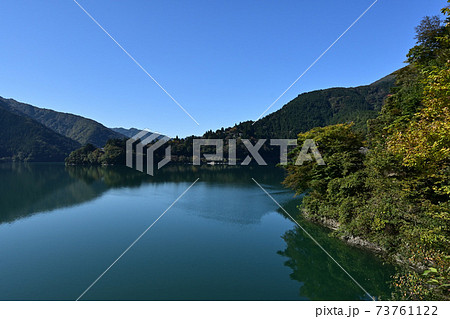 東京の水源 奥多摩湖 小河内ダムの写真素材