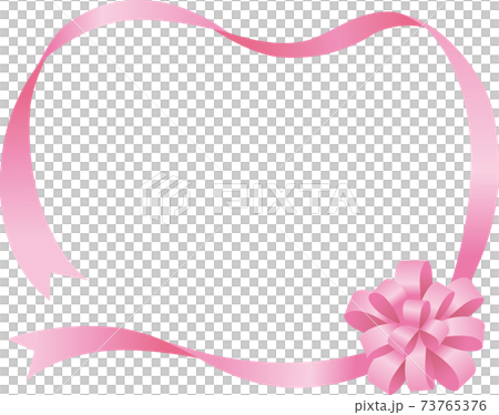Gorgeous ribbon frame square (pink) - Stock Illustration [73765376] - PIXTA