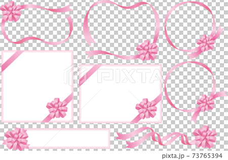 華やかなリボンのフレームセット(ピンク) 華やかなリボンのフレームセット(ピンク) 73765394