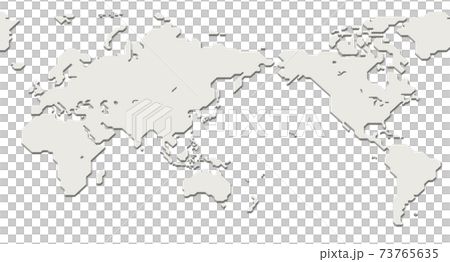 世界地図 簡略化されたアウトラインの世界地図 のイラスト素材