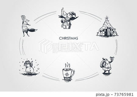 Children outdoors - children playing football, soccer, golf, badminton and roller-skating vector concept set 73765981