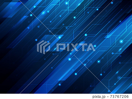 Abstract blue diagonal stripes and circuit on dark blue background technology digital futuristic concept. Abstract blue diagonal stripes and circuit on dark blue background technology digital futuristic concept. 73767206