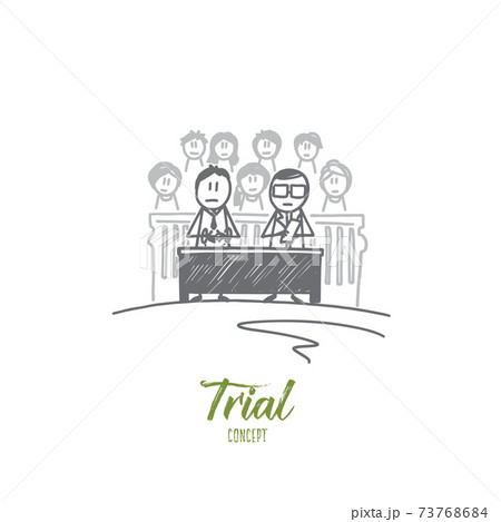 Trial concept. Hand drawn isolated vector 73768684
