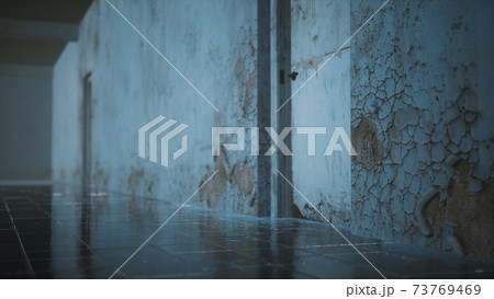interior of the abandoned soviet building 73769469