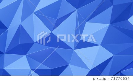 Blue triangle low polygon. Pink geometric triangular polygonal. Abstract mosaic background. 3D Rendering illustration. 73770654