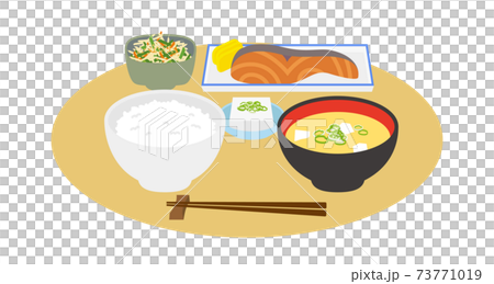 Illustration of Japanese food, Ichiju Sansai Illustration of Japanese food, Ichiju Sansai 73771019