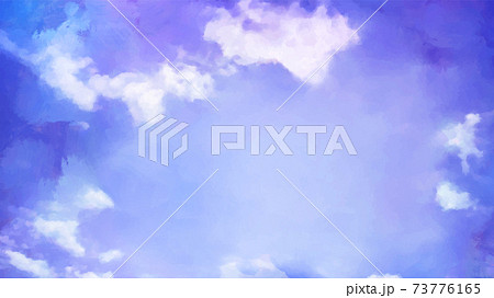 Beatiful Sky with Clouds Artistic Background. Craft Painting Landscape 73776165