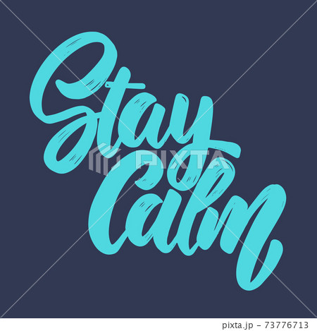 Stay calm. Lettering phrase for postcard, banner, flyer. 73776713