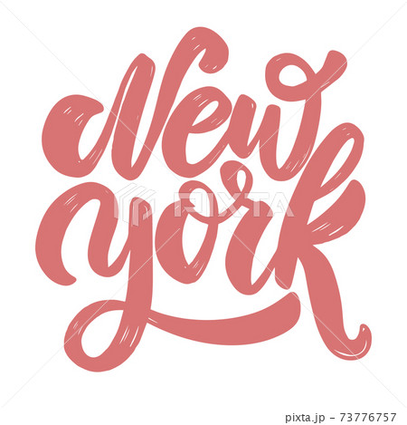 New York. Lettering phrase for postcard, banner, flyer. 73776757
