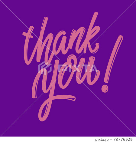 Thank you. Lettering phrase for postcard, banner, flyer. Thank you. Lettering phrase for postcard, banner, flyer. 73776929