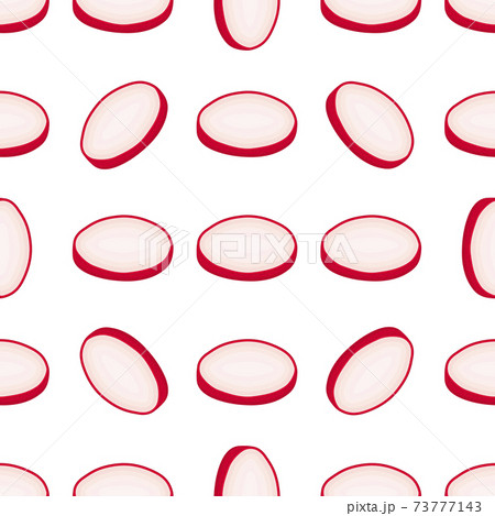 Illustration on theme of bright pattern red radish 73777143