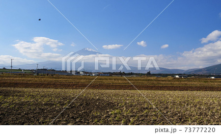御殿場の田んぼからみた富士山 御殿場の田んぼからみた富士山 73777220