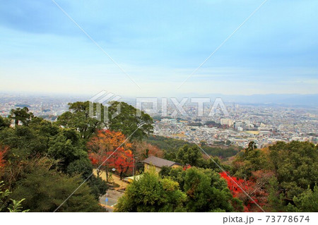 高良大社から見た久留米市街風景 73778674