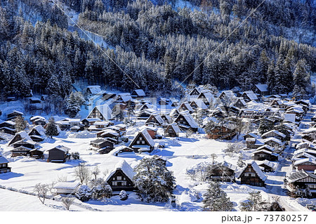雪の白川郷 雪の白川郷 73780257