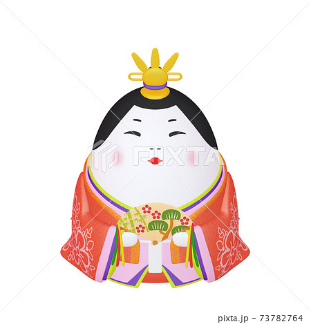 ひな祭りのイラスト キャラクター 玉子のひな人形 お雛様 1 8 のイラスト素材
