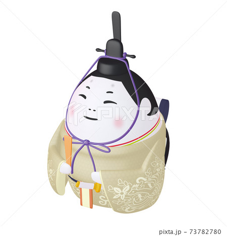 ひな祭りのイラスト キャラクター 玉子のひな人形 お内裏様 1 7 のイラスト素材