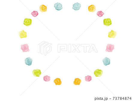 金平糖のフレームのイラスト素材