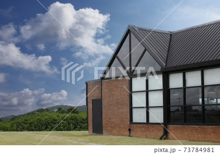 House at the foothills is quiet on a clear day. 73784981