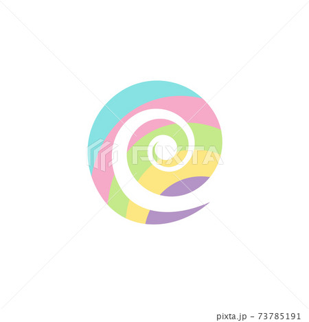 Colorful spiral icon / logo illustration. Flat vector illustration Colorful spiral icon / logo illustration. Flat vector illustration 73785191