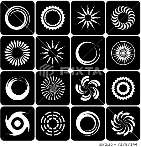 Design elements set. Abstract icons. Design elements set. Abstract icons. 73787144