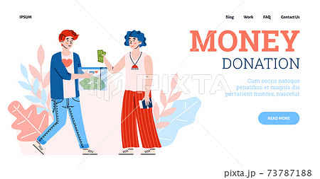 Fundraising for finance help, donation and charity - design for web. 73787188