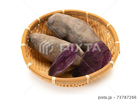 ジャガイモのシャドークイーンの写真素材