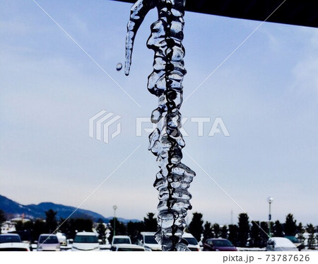 軒先から垂れ下がった氷柱です。ホテルから出るとき発見しました。昨夜は余程冷え込んでいたようです。 軒先から垂れ下がった氷柱です。ホテルから出るとき発見しました。昨夜は余程冷え込んでいたようです。 73787626