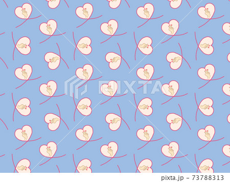 きゅんですのパターンブルーのイラスト素材